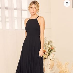 NEW Lulus Mythical Kind of Love Black Maxi Dress